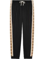 GUC Black Technical Jersey GG Stripe Tracksuit Set 598861XJBZ8 - Styledistrict